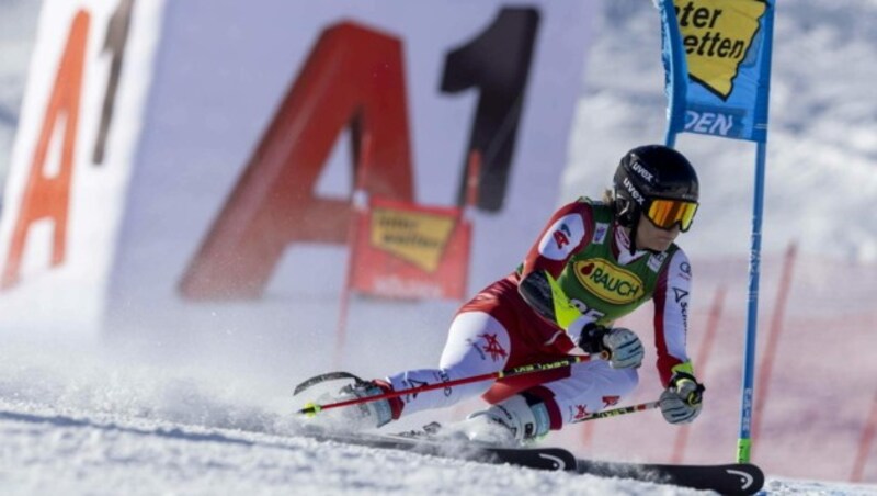 Elisabeth Kappaurer begeisterte in Sölden mit exzellenten Sektorenzeiten. (Bild: GEPA pictures)