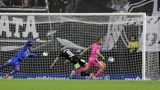 Im Hinspiel siegte Sturm gegen LASK mit 2:0 - nach Wlodarzyk-Tor. (Bild: GEPA pictures)