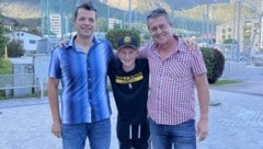 Julian (13) wurde im Sommer im Seefelder Schwimmbad im Wasser plötzlich ohnmächtig, die Rettungskette funktionierte optimal. Nun schildern er, sein Vater Christian Wieser (re.) und Lebensretter Alexander Sakotnig, wie sie den Vorfall erlebten! (Bild: Neuner Philipp)