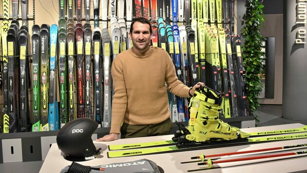 Jakob Oberrauch im Flagship-Store von Sportler in Innsbruck, der vor zwei Jahren öffnete. (Bild: Manuel Schwaiger)