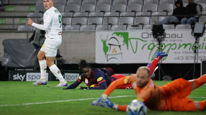 Der Ball wollte auch bei dieser Chance von Nik Prelec nicht ins Salzburg-Tor gehen.