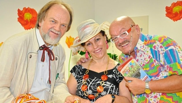 Hannelore Fradler mit ihren Heckmeck-Kollegen Ernst Müller und Peter Kowal. (Bild: heckmeck)