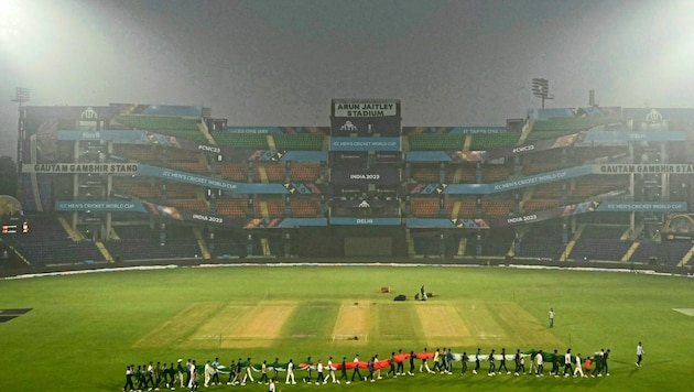 Smog um das Stadion in Neu-Delhi (Bild: AFP or licensors)