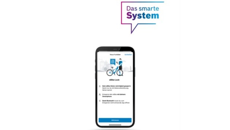 Durch die eBike Lock-Funktion wird das Smartphone zum digitalen Schlüssel für das eBike. Nur wenn dieser via Bluetooth beim Einschalten des eBikes erkannt wird, lässt sich die Motorunterstützung aktivieren. (Bild: @ Bosch)