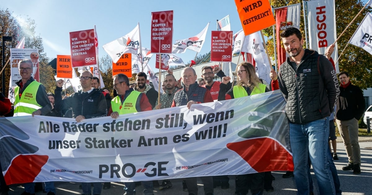 Auftakt In Hallein - Streit Um Lohn – Salzburgs Metaller Streiken ...