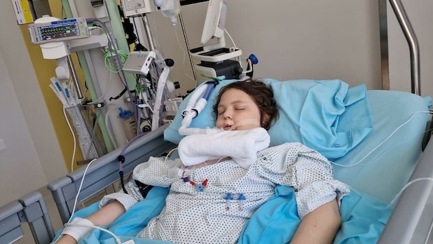 Derzeit liegt Fabio in einem Wiener Spital im Tiefschlaf, damit sich sein geschundener Körper für eine mögliche Transplantation hoffentlich wieder halbwegs erholt. (Bild: zVg)