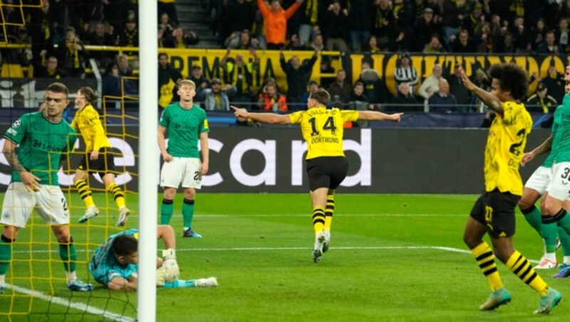 Niclas Füllkrug brachte den BVB in Führung. (Bild: AP Photo/Martin Meissner)