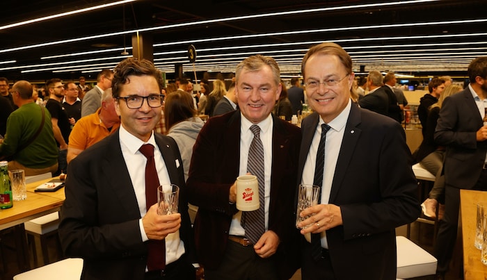 Spar-Vorstand Markus Kaser, Toni Mörwald und Spar-Aufsichtsrat-Chef Gerhard Drexel (v.l.n.r.)