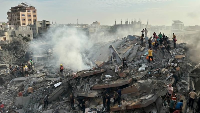 Teile des Gazastreifens wurden komplett zerstört. (Bild: AP)