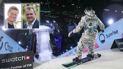 Arno Arthofer (li.) und Dieter Mörtl sind vom Big-Air-Event im Wörthersee Stadion begeistert! (Bild: Gepa)