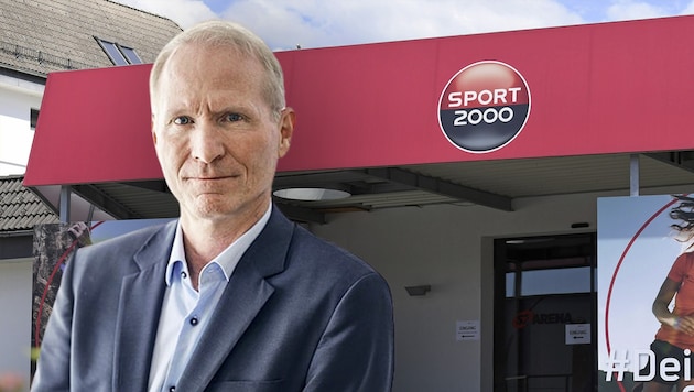 Aufatmen bei Holger Schwarting: Der Sanierungsplan der Zentrasport Österreich e.Gen. wurde durchgewunken. (Bild: Sport 2000/Stefan Leitner, Wolfgang Spitzbart, Krone KREATIV)