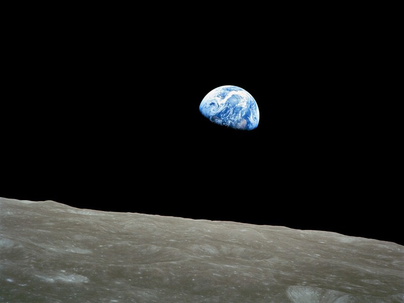 „Earthrise“: Die Entstehung dieses Fotos war im Flugplan der Mission „Apollo 8“ nicht vorgesehen. (Bild: gemeinfrei)