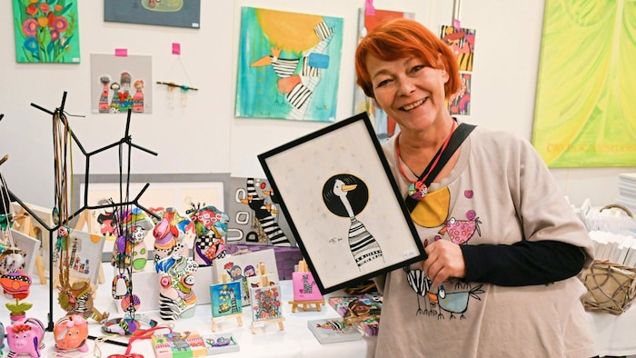 Tanja Salbrechter ist eine der talentierten Hobbykünstler in der Halle 3.