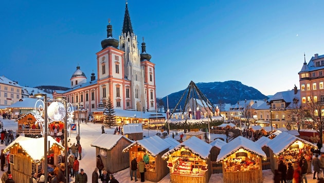 Einer der besinnlichtsten Christkindlmärkte in der Steiermark ist in Mariazell - los geht’s am 23. November. (Bild: Fred Lindmoser)