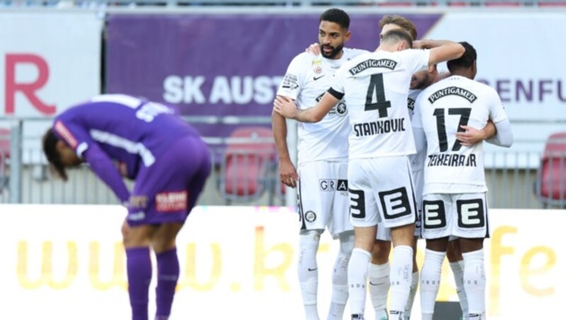 Erleichterung bei Sturm Graz (Bild: GEPA pictures)