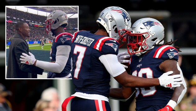 David Alaba will sich das Spiel der New England Patriots nicht entgehen lassen. (Bild: AFP/GETTY IMAGES/Adam Glanzman, Instagram/NFL)