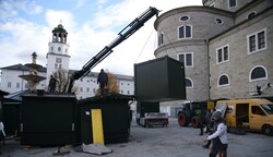 Am Samstag hat der Aufbau der traditionellen Standln begonnen. (Bild: Tröster Andreas)