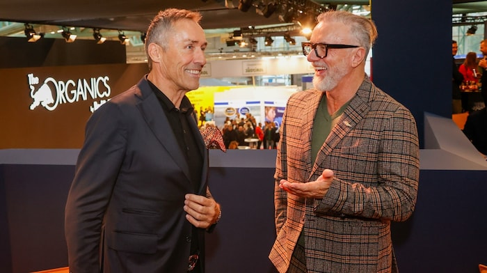 Red Bull Manager Robert Hohensinn (li.) mit Unternehmer Daniel Bauchinger.