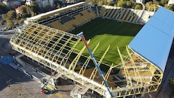Das Hristo-Botev-Stadion ist aktuell eine Baustelle … (Bild: facebook.com/pimktransport)