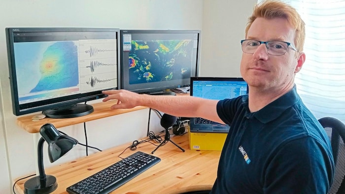 Zimmermann und seine Kollegen bei der heimischen Ubimet analysieren auch die jüngsten Unwetter im Land.