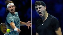 Stefanos Tsitsipas, Holger Rune (Bild: ASSOCIATED PRESS, APA/AFP/Tiziana FABI, krone.at)