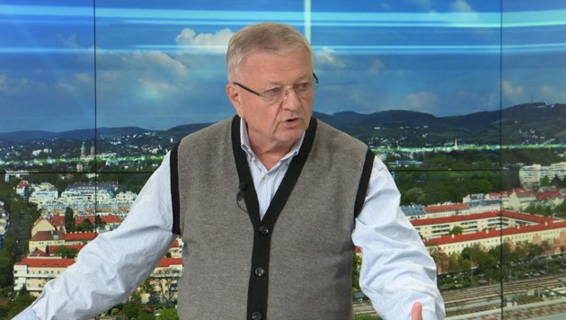 „Krone“-Außenpolitik-Experte Kurt Seinitz im krone.tv-Talk (Bild: krone.tv)