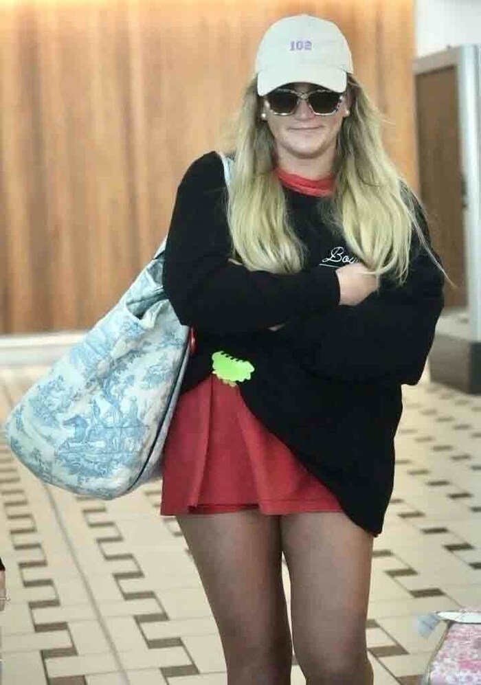 Jamie Lynn bei ihrer Ankunft in Australien.