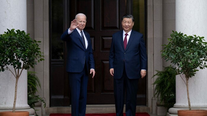von links: US-Präsident Joe Biden und Chinas Staatschef Xi Jinping