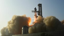 Der erste Testflug der „Starship“ war nach wenigen Minuten vorbei. (Bild: AFP)