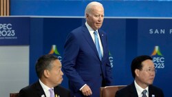 US-Präsident Joe Biden beim APEC-Gipfel in San Francisco (Bild: AP)