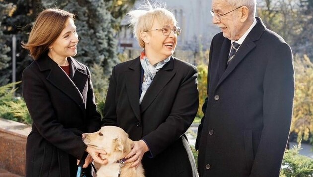 Van der Bellen ist derzeit auf Staatsbesuch in Moldau. (Bild: Instagram/Maia Sandu)