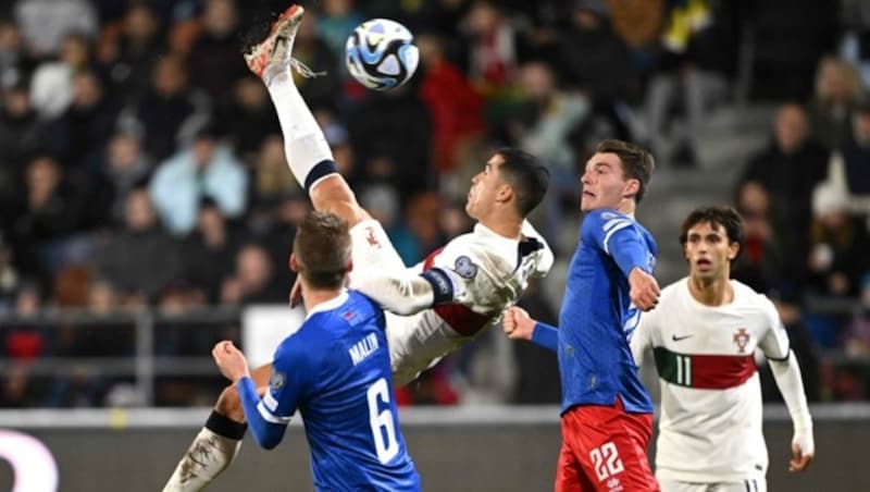 Ronaldo gegen Liechtenstein (Bild: SEBASTIEN BOZON)