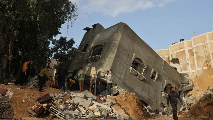 Ein zerstörtes Haus im Gazastreifen
