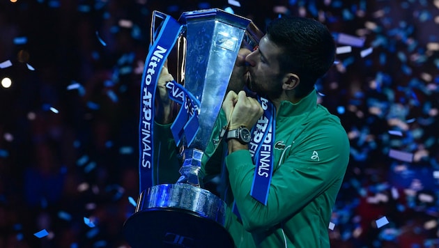 Novak Djokovic hat zum insgesamt siebenten Mal die ATP-Finals gewonnen. (Bild: APA/AFP/Tiziana FABI)