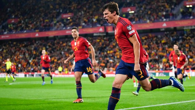 Robin Le Normand traf zum 1:0. (Bild: AP Photo/Manu Fernandez)