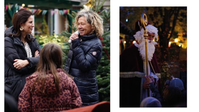 Auch Hausherrin Irmgard Querfeld begrüßt die Gäste ehe der Nikolaus köstliche Lindt Nikoläuse verteilte. (Bild: Salon Mama)