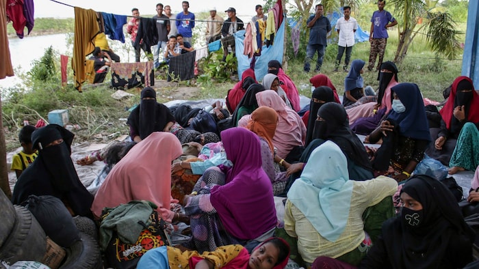 Neu angekommene Rohingya-Flüchtlinge in Indonesien