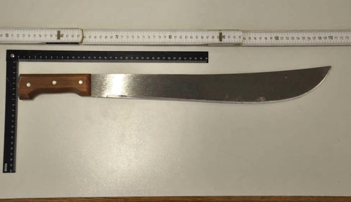 Mit einer solchen Machete wurde das Opfer regelrecht zerstückelt.