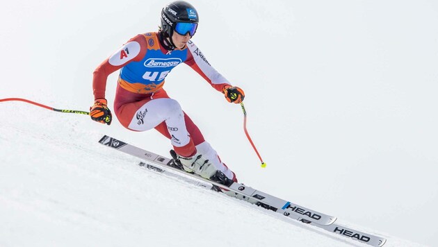 Im März hatte Moritz Zudrell in Hinterstoder seine bislang einzige Abfahrt bestritten. (Bild: GEPA pictures)