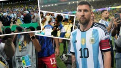 Unschöne Szenen beim Sieg von Lionel Messi und Co.  (Bild: AP, APA/AFP/DANIEL RAMALHO)