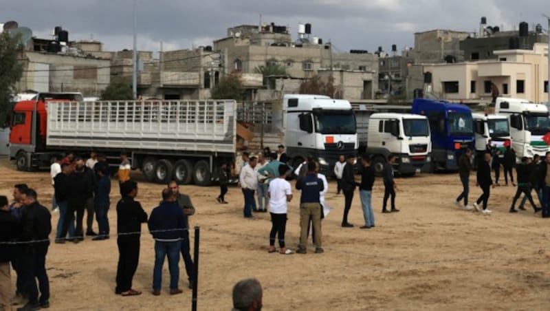 Dieser jordanische Lastwagen brachte ein Feldkrankenhaus in den Gazastreifen. (Bild: AFP)