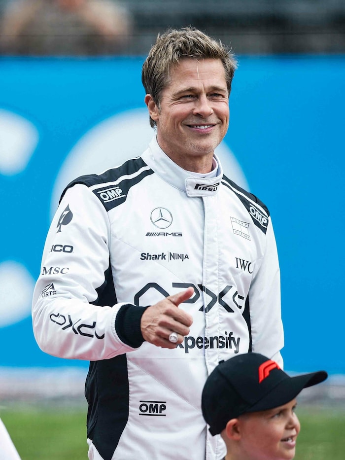 Brad Pitt 2023 als Sonny Hayes bei Dreharbeiten.