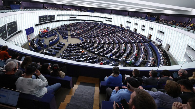 Das EU-Parlament in Straßburg (Bild: APA/AFP/FREDERICK FLORIN)