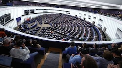 523 EU-Abgeordnete in Straßburg waren dafür, 46 dagegen und 49 enthielten sich. (Bild: APA/AFP/FREDERICK FLORIN)