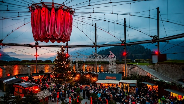 Die Josefsburg, wo sonst tolle Konzerte stattfinden, verwandelt sich in einen wunderbaren Weihnachtsmarkt. (Bild: BERGER HUBERT)