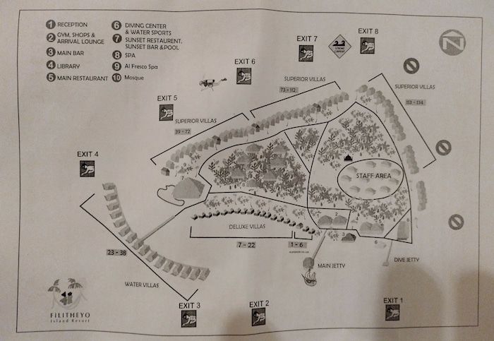 Solche Flugblätter werden beim Ankommen im Filitheyo-Resort verteilt, sie enthalten ein ...