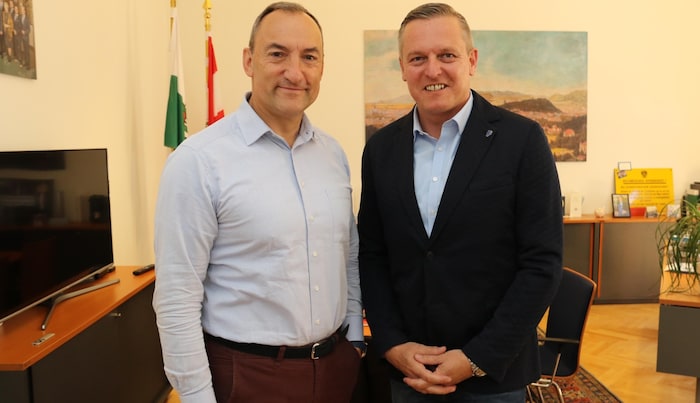 Der zurückgetretene Grazer Ex-Vizebürgermeister Mario Eustacchio mit FPÖ-Klubchef Mario Kunasek