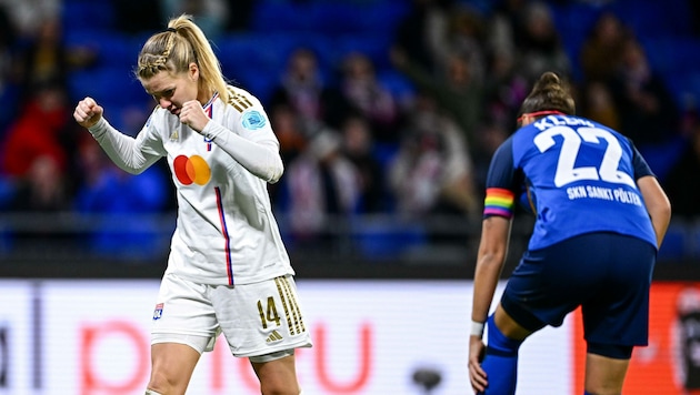 Die St.Pölten-Frauen müssen sich Rekordsieger Lyon mit 0:2 geschlagen geben. (Bild: GEPA pictures)