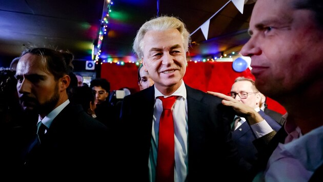 A jobboldali populista Geert Wilders (Bild: AFP)