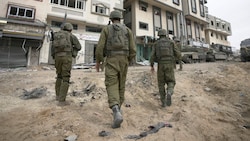 Israelische Soldaten im Gazastreifen (Bild: AP)
